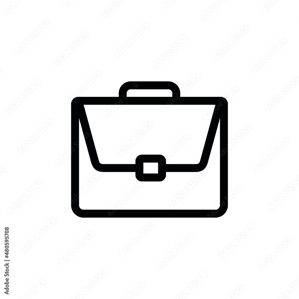 Briefcase icon. Bag for documents and papers. Business accessory. A package of documents or portfolio. Isolated vector illustration on white background. Briefcase icon. Bag for documents and papers. Business accessory. A package of documents or portfolio. Isolated vector illustration on white background.