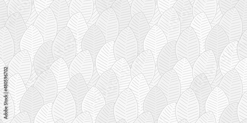 Leaves illustration background. Seamless pattern.Vector. 葉っぱのイラストパターン