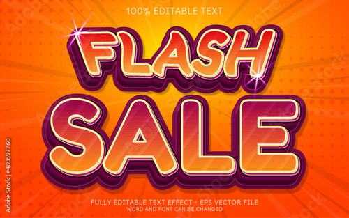 3D Flash Sale Text effect, Editable Text Style
