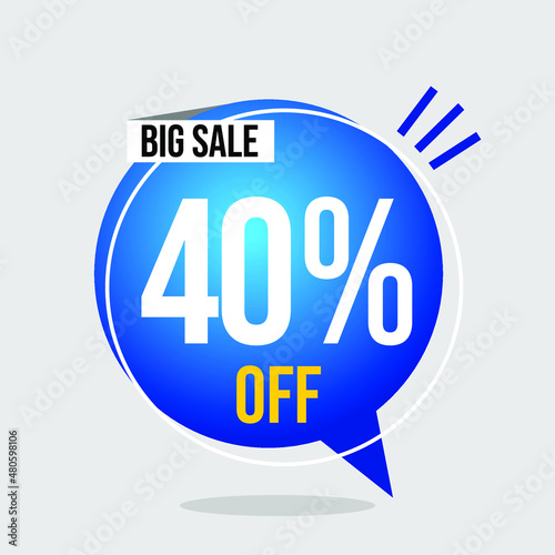 40% DISCOUNT TAG - BLUE LABEL