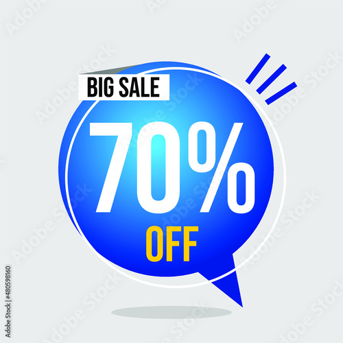 70% DISCOUNT TAG - BLUE LABEL