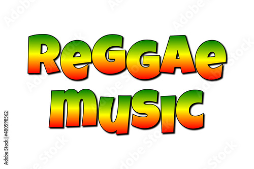Reggae music symbol icon photo