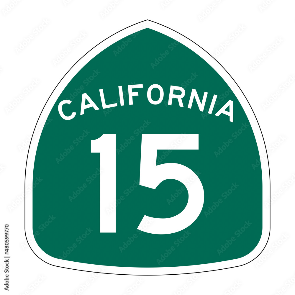 California state route 15 sign 