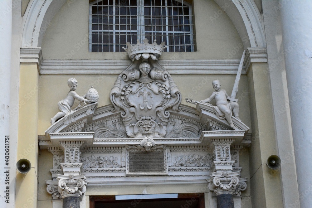 detail of the facade of the church of st mary