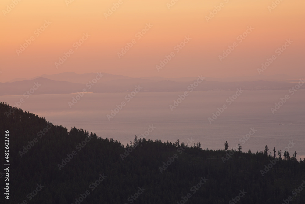 Obraz premium Sunset from Hurricane Ridge on the Olympic Penisula