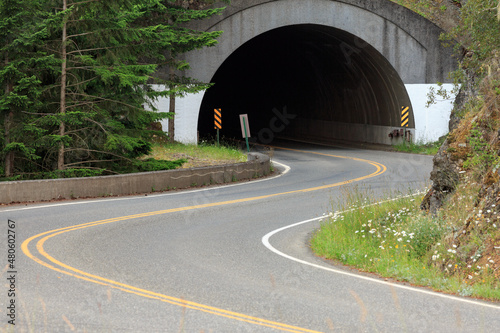 Mountain tunnel for road
