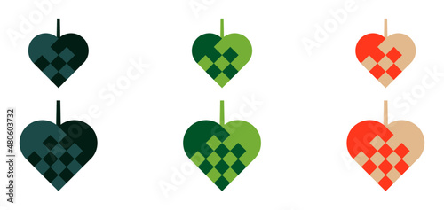 Colorful christmas hearts / julehjerter, Vector	
