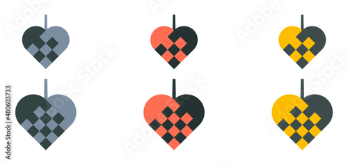 Colorful christmas hearts / julehjerter, Vector	
