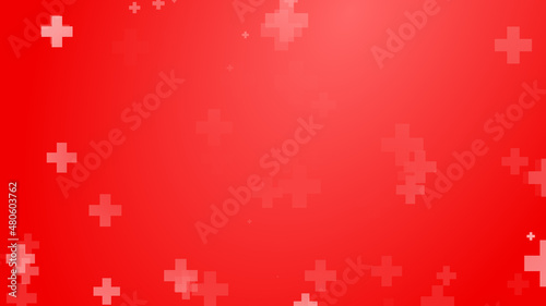 Medical health red cross pattern background. Abstract healthcare for World Blood Donor Day.