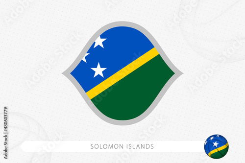 Free Download Solomon Islands flag for basketball competition on gray basketball background. - GFXLoad