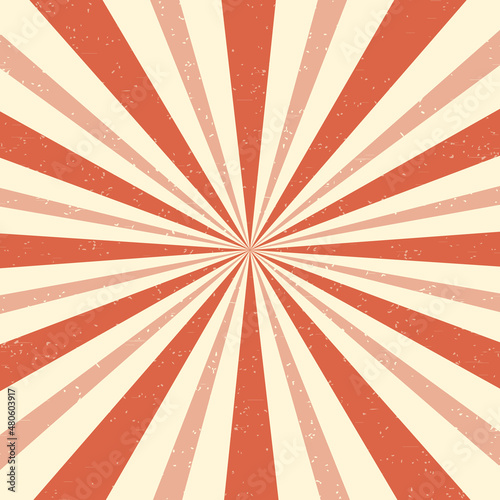 Retro circus burst vector . Square vintage rays background