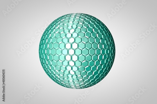 Billede på lærred Compound eye 3D illustration, insect eyes