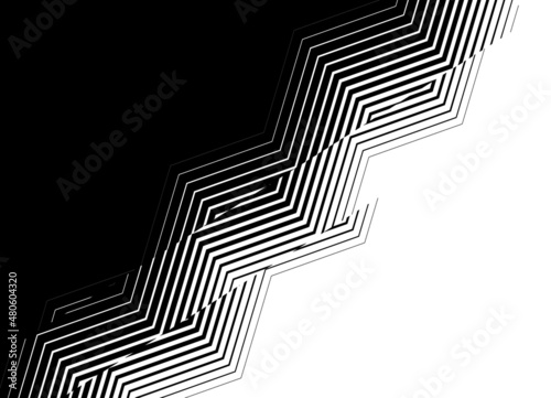 Smooth transition from black to white from thin broken lines.
Striped vector background.