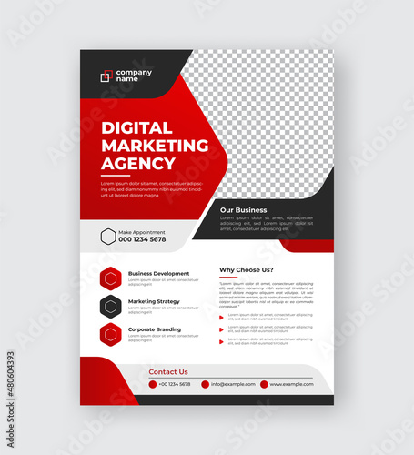 Digital business marketing social media banner or flyer design template