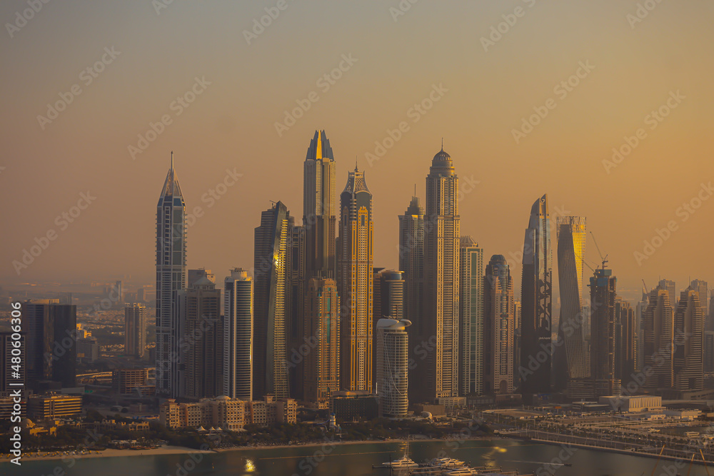 Skyline sunset Dubai