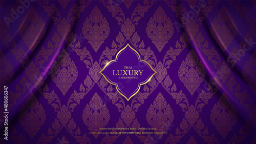 Asian art luxury temple, background pattern decoration for printing, flyers, poster, web, banner, brochure and card