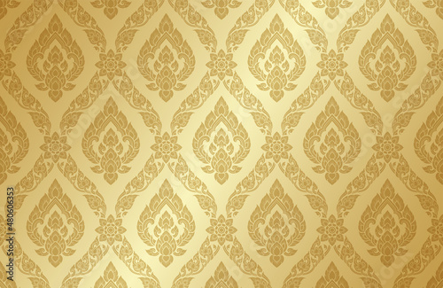 Asian art and asian style luxury banner gold background