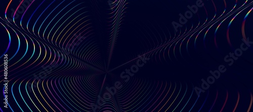 Holographic  3d Abstract colorful fluid design