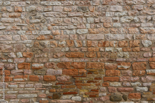 pattern of a Romanesque stone wall