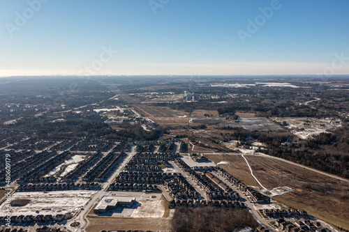 Durham Residential area  Westney and Rossland rd ajax  drone view homes houses and suburban area 