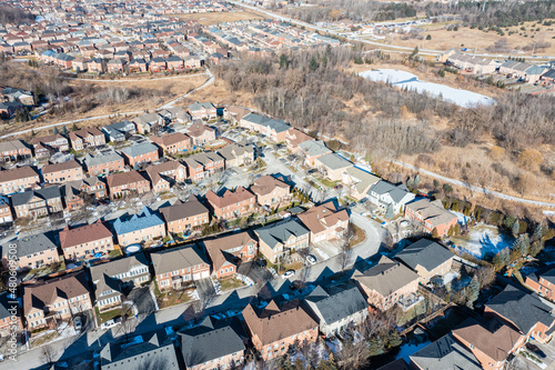 Durham Residential area  Westney and Rossland rd ajax

drone view homes houses and suburban area 
