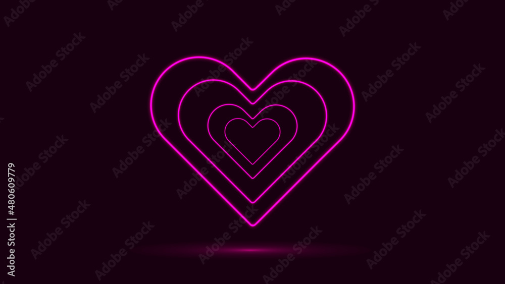 Pink neon lover heart Pink neon lover heart