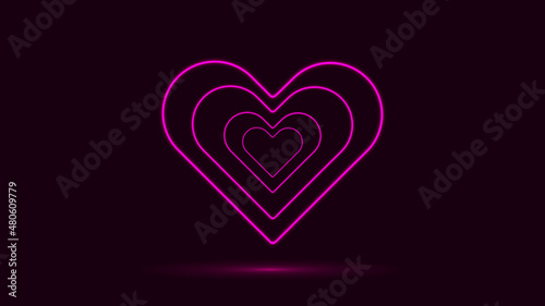 Pink neon lover heart