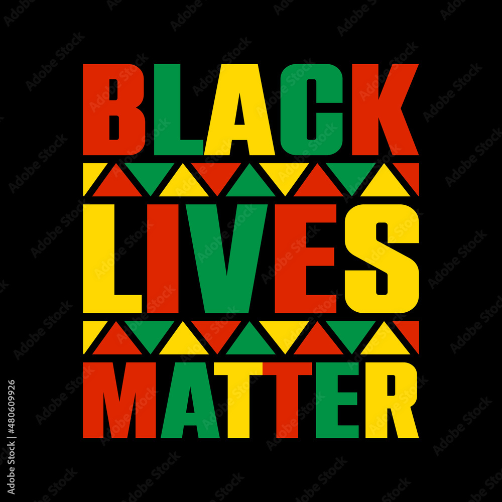 black lives matter lettering quote for t-shirt design