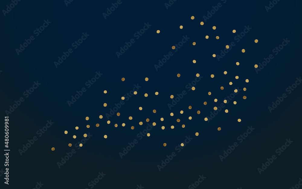 Golden Shine Effect Vector Black Background.