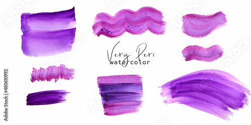 Very Peri watercolor background .purple watercolor spots.Purple watercolor brush stroke