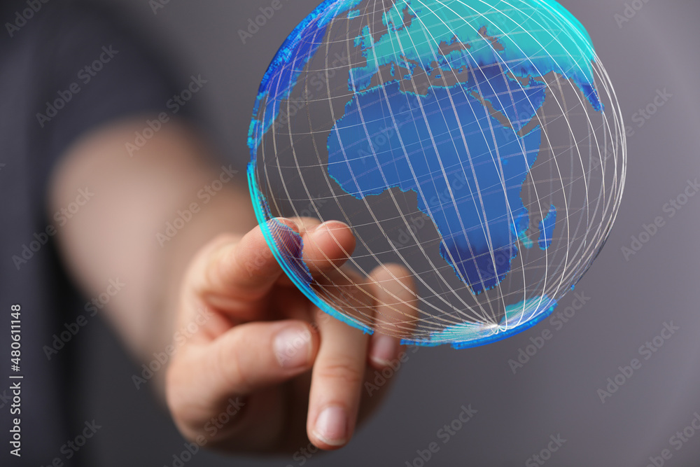 Global network concept. World map point. Global network Earth