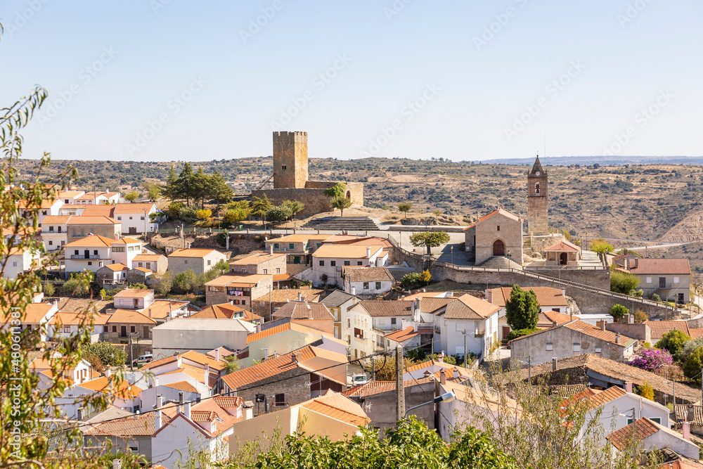 a view over Longroiva town, municipality of Meda, district of Guarda, province of Beira Alta, Beiras and Serra da Estrela, Portugal