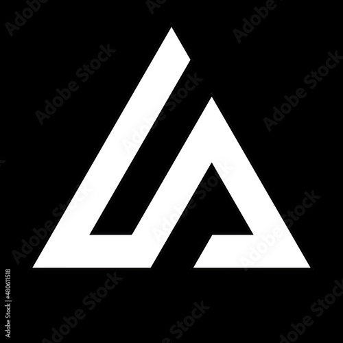 GRAFIC LOGO LETTERS L A 