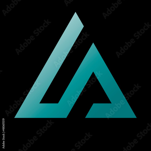 GRAFIC LOGO LETTERS L A 