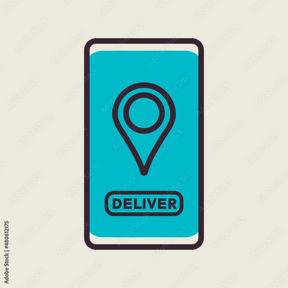 Fast food delivery service vector icon Fast food delivery service vector icon