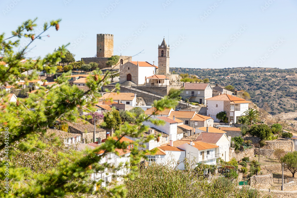 a view over Longroiva town, municipality of Meda, district of Guarda, province of Beira Alta, Beiras and Serra da Estrela, Portugal
