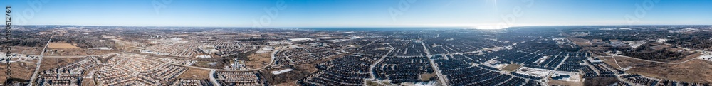 Durham  residential area houses and subdivision by Rossland and Westney rd  Panorama ajax
