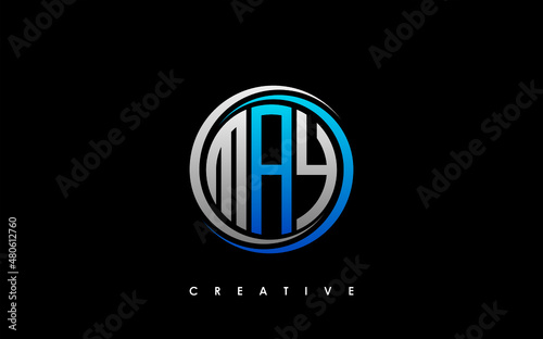 MAY Letter Initial Logo Design Template Vector Illustration