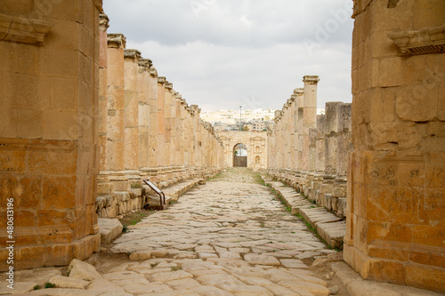 Roman ruins in Jordan city of Jerash