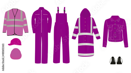 Working clothes isolated. vector illustration