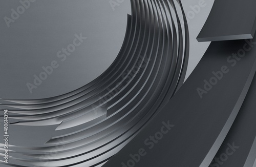 grey Abstract Panoramic Bac...