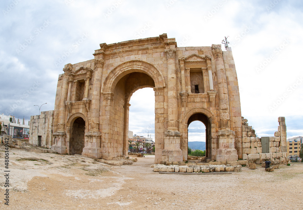 Roman ruins in Jordan city of Jerash