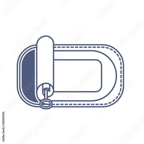 Canned fish icon, tin can with wrap opener, spiced sprats and  anchovy pack, vector