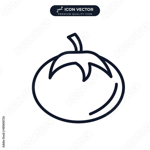 tomato vegetable icon symbol template for graphic and web design collection logo vector illustration