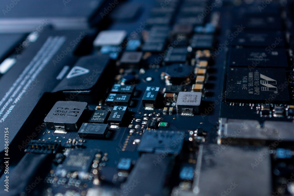 close up of computer circuit board. close up of electronic board background for tech presentation. close up of computer circuit board. close up of electronic board background for tech presentation.