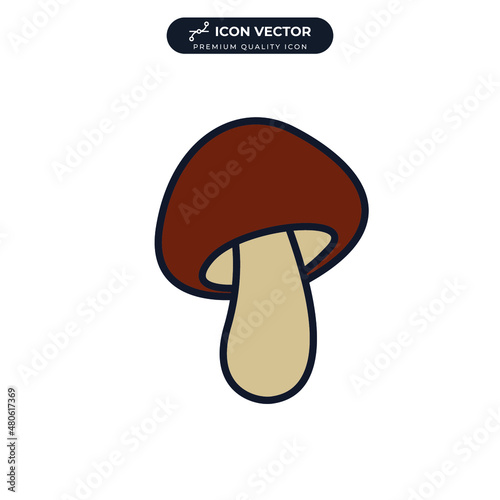mushroom vegetable icon symbol template for graphic and web design collection logo vector illustration