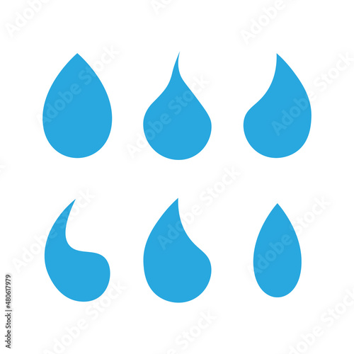 Set of water drops. Vector illustration