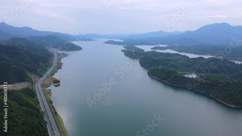 Wallpaper Mural Aerial photography of the natural scenery of Qiandao Lake in Hangzhou Torontodigital.ca
