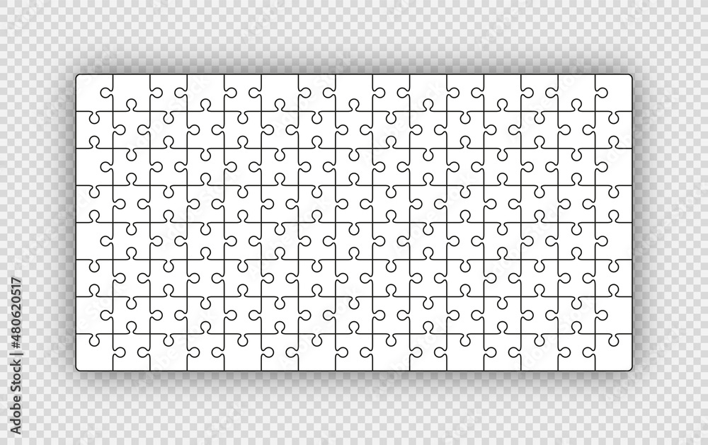 Premium Vector  Puzzle game jigsaw grid with 6 pieces vector
