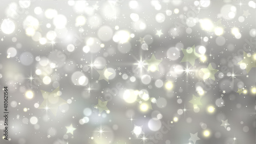Fototapeta Naklejka Na Ścianę i Meble -  Christmas background of bokeh lights and stars
Keywords: